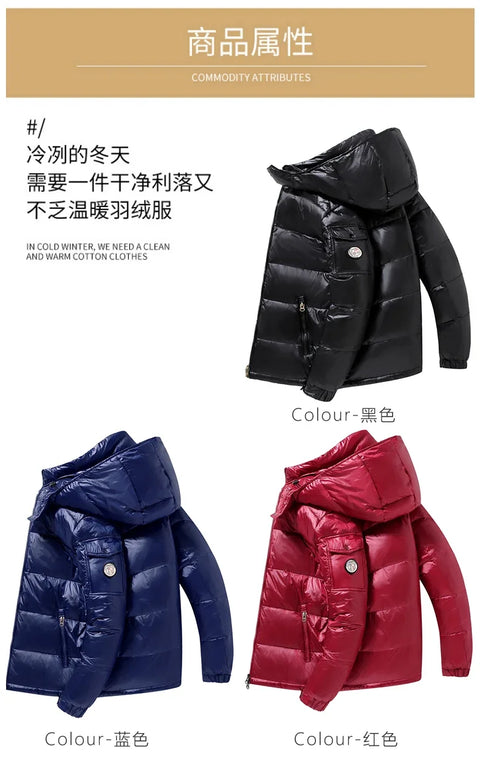 2024 Winter Men’s & Women’s Puffer Jacket – Thick Duck Down Hooded Coat | Outdoor Casual Warm Overcoat