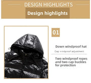 2024 Winter Men’s & Women’s Puffer Jacket – Thick Duck Down Hooded Coat | Outdoor Casual Warm Overcoat