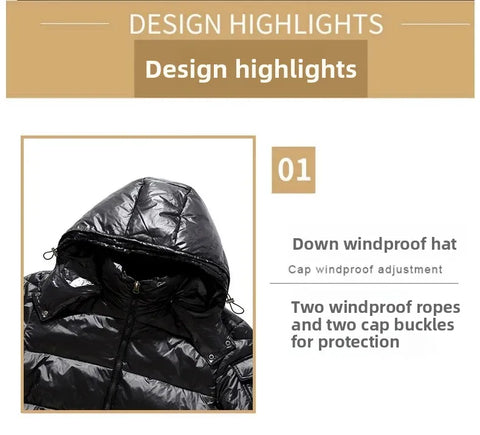 2024 Winter Men’s & Women’s Puffer Jacket – Thick Duck Down Hooded Coat | Outdoor Casual Warm Overcoat