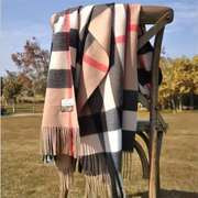 190*70cm Winter Women's Scarf Luxury Brand Classic Lattice Soft Foulard Female Cashmere Scarves Shawl Pashmina Shawls And Wraps