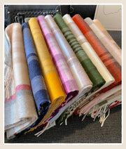 High Quality 100% Wool Scarf Female Fashion Classic Soft Cashmere Muffler Women Warm Thermal Shawl Outside Autumn Winter