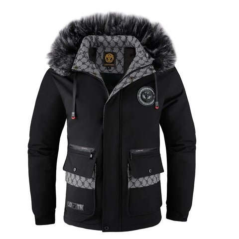Men’s Outdoor Cotton-Padded Coat – Thick Fleece Casual Jacket for Autumn & Winter Warmth