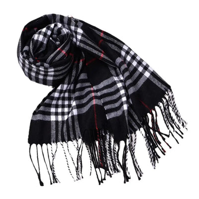 British Style Winter Scarves Faux Cashmere Couple Shawls, Autumn/Winter Bestseller Warm Knit Wraps for Men Women