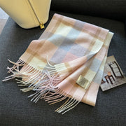 High Quality 100% Wool Scarf Female Fashion Classic Soft Cashmere Muffler Women Warm Thermal Shawl Outside Autumn Winter