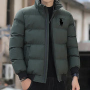 2025 Men’s Autumn/Winter Cotton Padded Jacket – Warm Zipper Stand-Up Collar Casual Sportswear