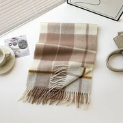 High Quality 100% Wool Scarf Female Fashion Classic Soft Cashmere Muffler Women Warm Thermal Shawl Outside Autumn Winter