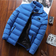 Men’s Winter Thick Warm Parka – Stand Collar Cotton-Padded Windproof Jacket Casual Solid Outdoor Coat