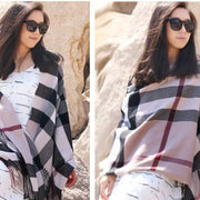 190*70cm Winter Women's Scarf Luxury Brand Classic Lattice Soft Foulard Female Cashmere Scarves Shawl Pashmina Shawls And Wraps